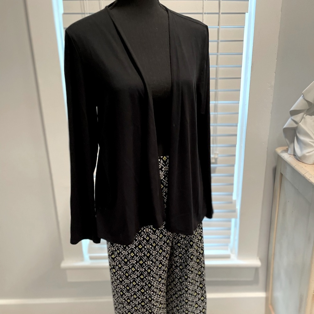 JJill wide leg pant and black cardigan